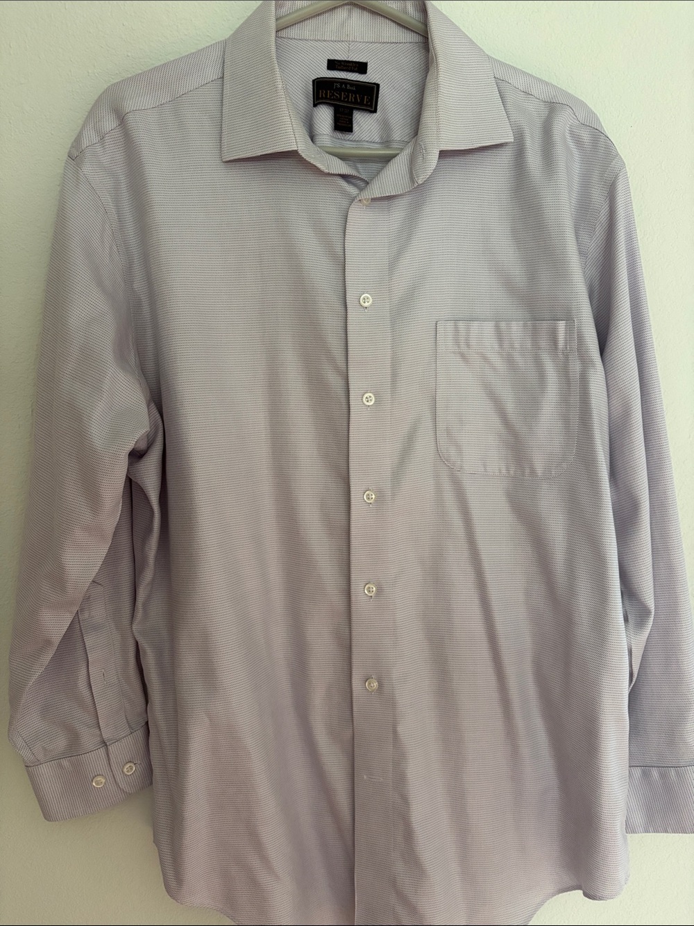 Jos. A. Bank Lavender Button-Up Dress Shirt with Chest Pocket